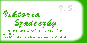 viktoria szadeczky business card